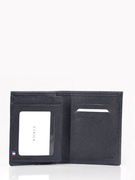 Portefeuille Met Kaarthouder Madras Leder Etrier Blauw madras EMAD748 ander zicht 1